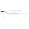 vidaXL Manuaalinen markiisin runko LED-valoilla Valkoinen 3,5 x 2 m