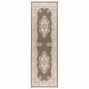 vidaXL R&auml;yst&auml;skynnysmatto FLORNES Kudottu Taupe-kuvio 67 x 200 cm PP