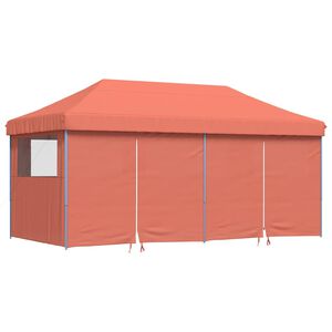 vidaXL Taitettava pop-up juhlateltta 4 sivusein&auml;ll&auml; terrakotta