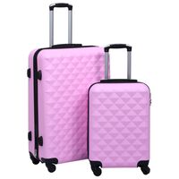vidaXL Kovapintainen matkalaukkusetti 2 kpl pinkki ABS