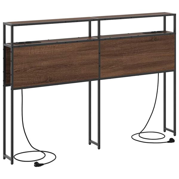 vidaXL S&auml;ilytysp&auml;&auml;ty hyllyll&auml; Ruskea tammi 140 cm Tekninen puu