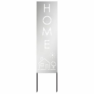 vidaXL Puutarhan yksityisyyden verho Viivakuvio Hopea 32 x 140 cm