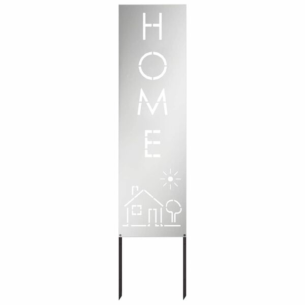 vidaXL Puutarhan yksityisyyden verho Viivakuvio Hopea 32 x 140 cm