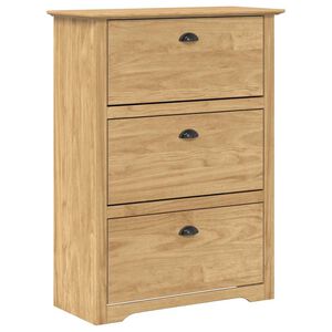 vidaXL Kenk&auml;teline BODO Hunajaruskea 80 x 35 x 118 cm Tekninen puu