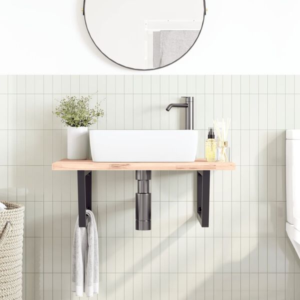 vidaXL Pesualtaan hyllytelineet 2 kpl musta suunnikas ter&auml;s