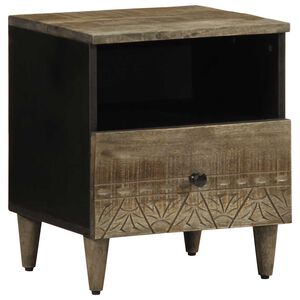 vidaXL y&ouml;kaappi vaaleanharmaa 40x33x46 cm massiivipuu mango