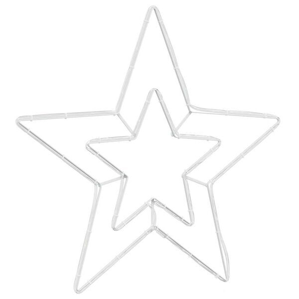 vidaXL Joulu Tähti Kylmä Valkoinen 51,5 x 50 x 0,65 cm Rauta