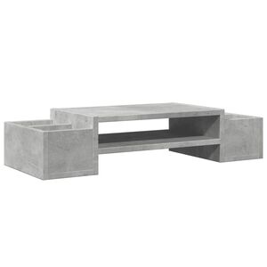 vidaXL N&auml;ytt&ouml;teline s&auml;ilytystilalla harmaa 70x27x15 cm tekninen puu