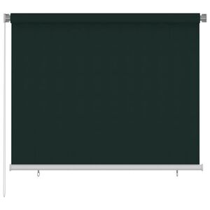 vidaXL Rullaverho ulkotiloihin 185(L)x140(K) cm tummanvihre&auml; HDPE