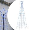 vidaXL LED joulukuusi piikeill&auml; 220 sinist&auml; LED-valoa 180 cm