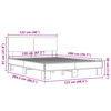 vidaXL S&auml;ngynrunko savutammi 120x200 cm tekninen puu ja metalli