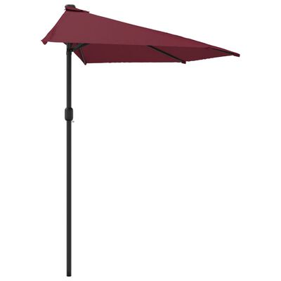 vidaXL Aurinkovarjo alumiinitanko viininpunainen 300x155x223 cm