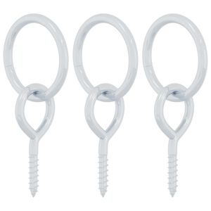 vidaXL Hevosen solmiorenkaat silmukkaruuveilla 3 kpl hopea ter&auml;s