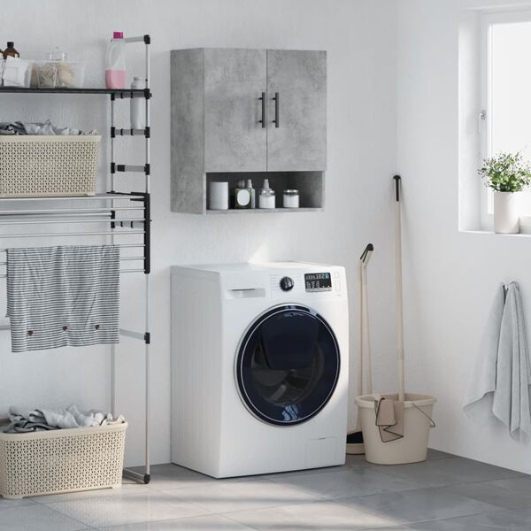 vidaXL Seinäkaappi betoninharmaa 60x31x70 cm tekninen puu