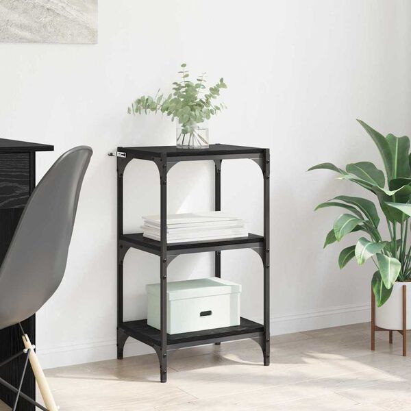 vidaXL Kirjahylly Musta tammi 40 x 33 x 70,5 cm