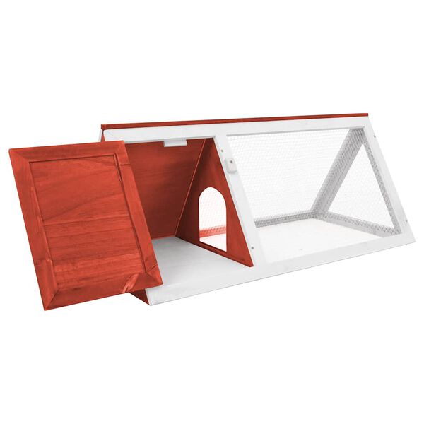 vidaXL El&auml;inh&auml;kki/kaninkoppi punainen puu