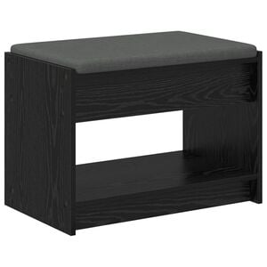 vidaXL Halli penkki Musta Tammi 63 x 38 x 45 cm Insin&ouml;&ouml;ripuu ja kangas