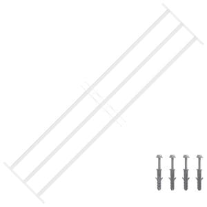 vidaXL Ikkunoiden turvaverkko 3 ristikkopalkilla 3 pcs 93-174 cm