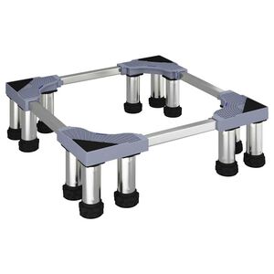 vidaXL Pesukoneen jalusta Harmaa 67 x 67 x 21,5 cm Ruostumaton ter&auml;s