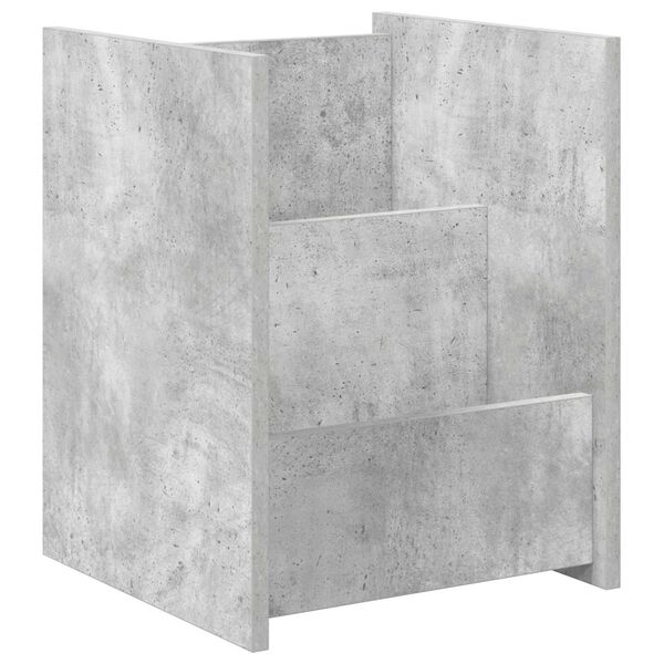 vidaXL Lehtiteline Betonin harmaa 35 x 35 x 45 cm Tekninen puu