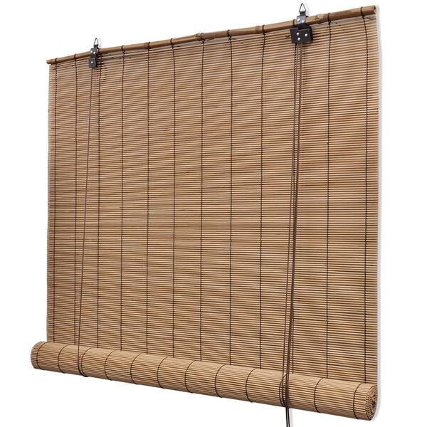 vidaXL Ruskeat bambu rullaverhot 140 x 160 cm