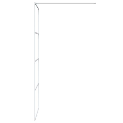 vidaXL Walk-in suihkuseinäke valkoinen 90x195 cm kirkas ESG-lasi