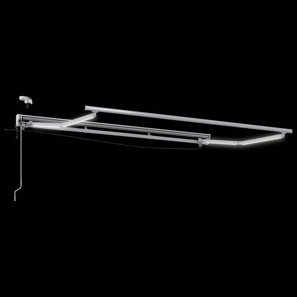 vidaXL S&auml;hk&ouml;k&auml;ytt&ouml;inen Vedett&auml;v&auml; Varjo Sininen ja valkoinen 2,5 x 2 m