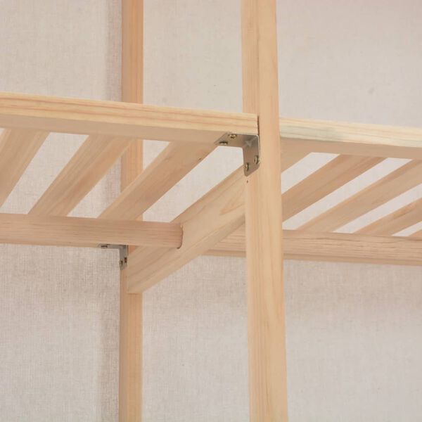 vidaXL Vaatekaappi valkoinen 200x40x170 cm kangas