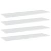 vidaXL Kirjahyllytasot 4 kpl korkeak. valk. 100x30x1,5 cm tekninen puu