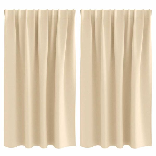 vidaXL Piment&auml;v&auml; verho renkailla 2 pcs Kerma 140 x 140 cm Polyesteri