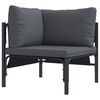 vidaXL Ulkokalusteet tyynyll&auml; Antrasiitti 80 x 80 x 71 cm Ter&auml;s