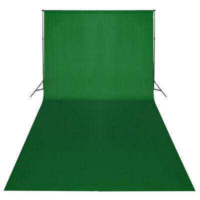vidaXL Studiosarja vihreällä taustakankaalla 600x300 & valoilla