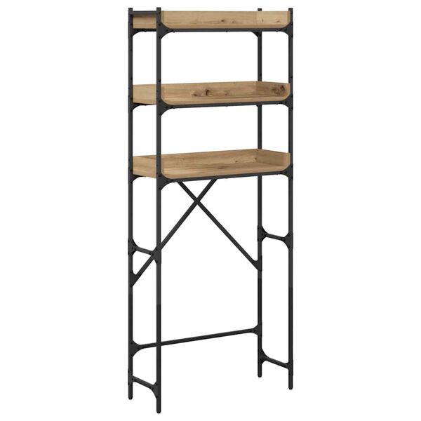 vidaXL Pesukoneen hylly Artisan tammi 67 x 25 x 163 cm Tekninen puu