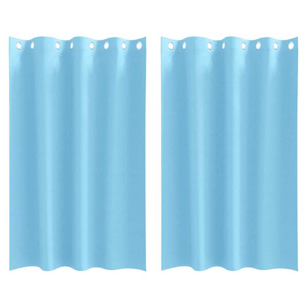 vidaXL Pimentävä verho renkailla 2 pcs Vaaleansininen 175 x 140 cm