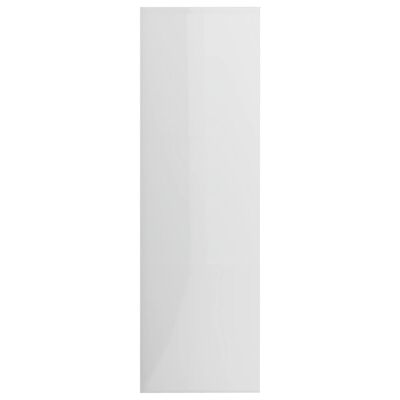 vidaXL Kirjahylly korkeakiilto valkoinen 98x30x98 cm lastulevy