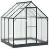 vidaXL Puutarhan Viherhuone ovella Antrasiitti 183,5 x 183,5 x 207 cm