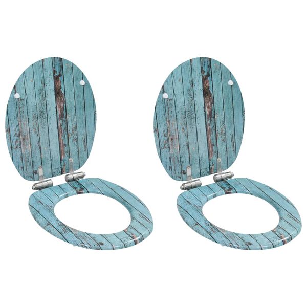 vidaXL WC-istuin 2 kpl soft close kansilla MDF vanha puu -kuosi