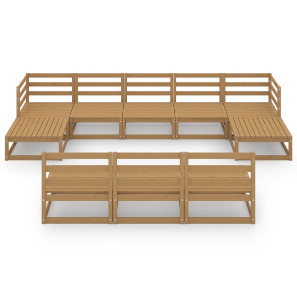 vidaXL 10-osainen puutarhasohvasarja täysi mänty