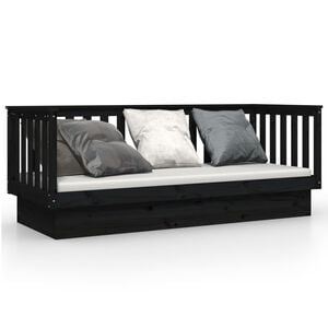 vidaXL Sohvas&auml;nky musta 75x190 cm t&auml;ysi m&auml;nty