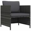 vidaXL Puutarhasohva tyynyill&auml; harmaa polyrottinki