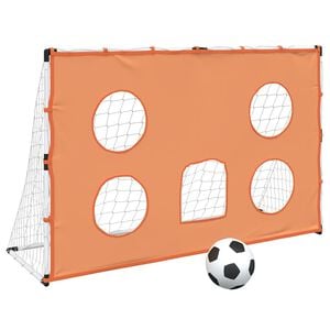 vidaXL Lasten Jalkapallomaali t&auml;ht&auml;ysmatolla ja pallolla 182x62x118 cm