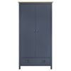 vidaXL Kaksiovinen vaatekaappi Hill harmaa 89x50x170 cm m&auml;nty