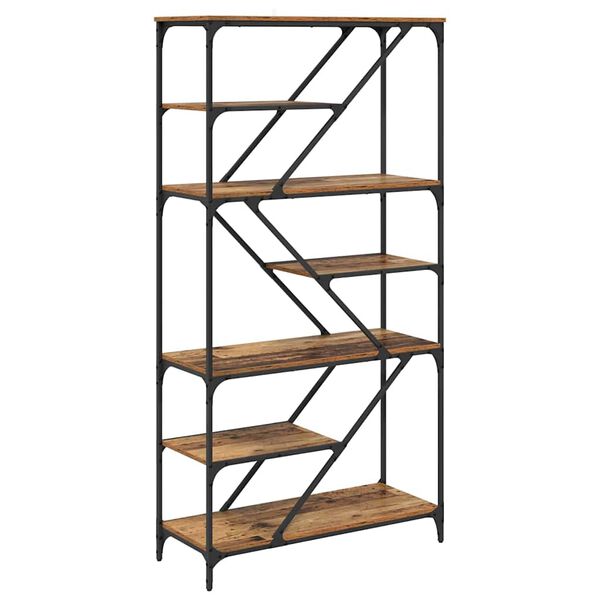 vidaXL Kirjahylly Vanha Puu 91 x 36 x 176 cm Tekninen puu