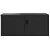 vidaXL Arkistokaappi musta 90x40x40 cm ter&auml;s