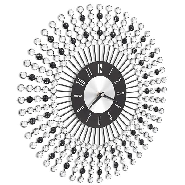 vidaXL Sein&auml;kello metalli 43 cm musta