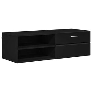 vidaXL puinen kaappi 100,5 x 39 x 30 cm Musta Tekninen puu