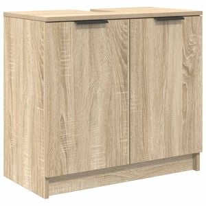 vidaXL Kylpyhuonekaappi Sonoman tammi 64,5 x 33,5 x 59 cm Tekninen puu