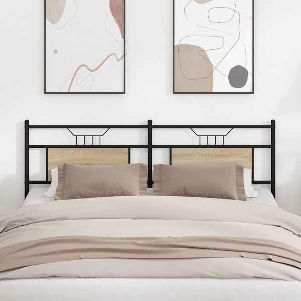 vidaXL Vaihdettava s&auml;ngynp&auml;&auml;ty Sonoma-tammi 180 cm tekninen puu ja ter&auml;s