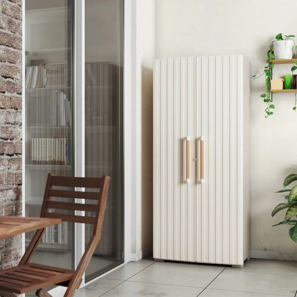 Keter Monitoiminen s&auml;ilytyskaappi Groove beige ja hiekka