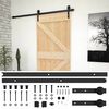 vidaXL Liukuovi 80 x 210 cm T&auml;ysi m&auml;nty Luonnollinen ja musta